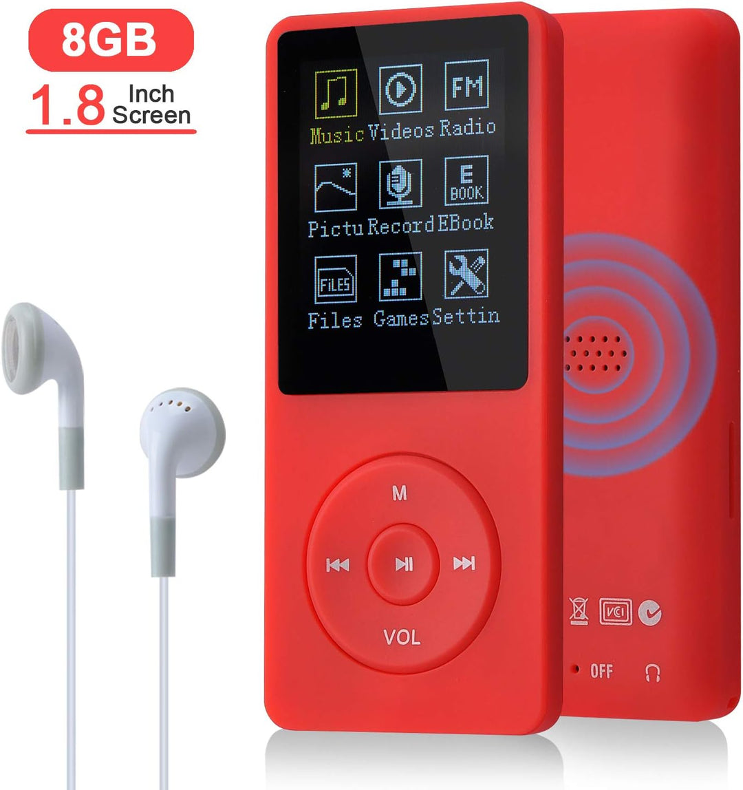 8GB Tragbare MP3 Musik Player, Support bis zu 64GB SD Speicherkarte, Lossless Sound HiFi MP3 Player,