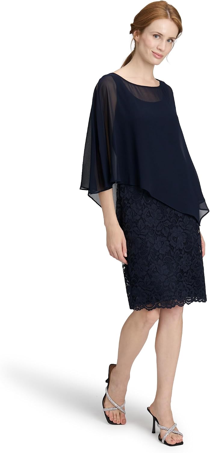 Vera Mont Damen 0273/4817 Kleid 42 Blau, 42 Blau