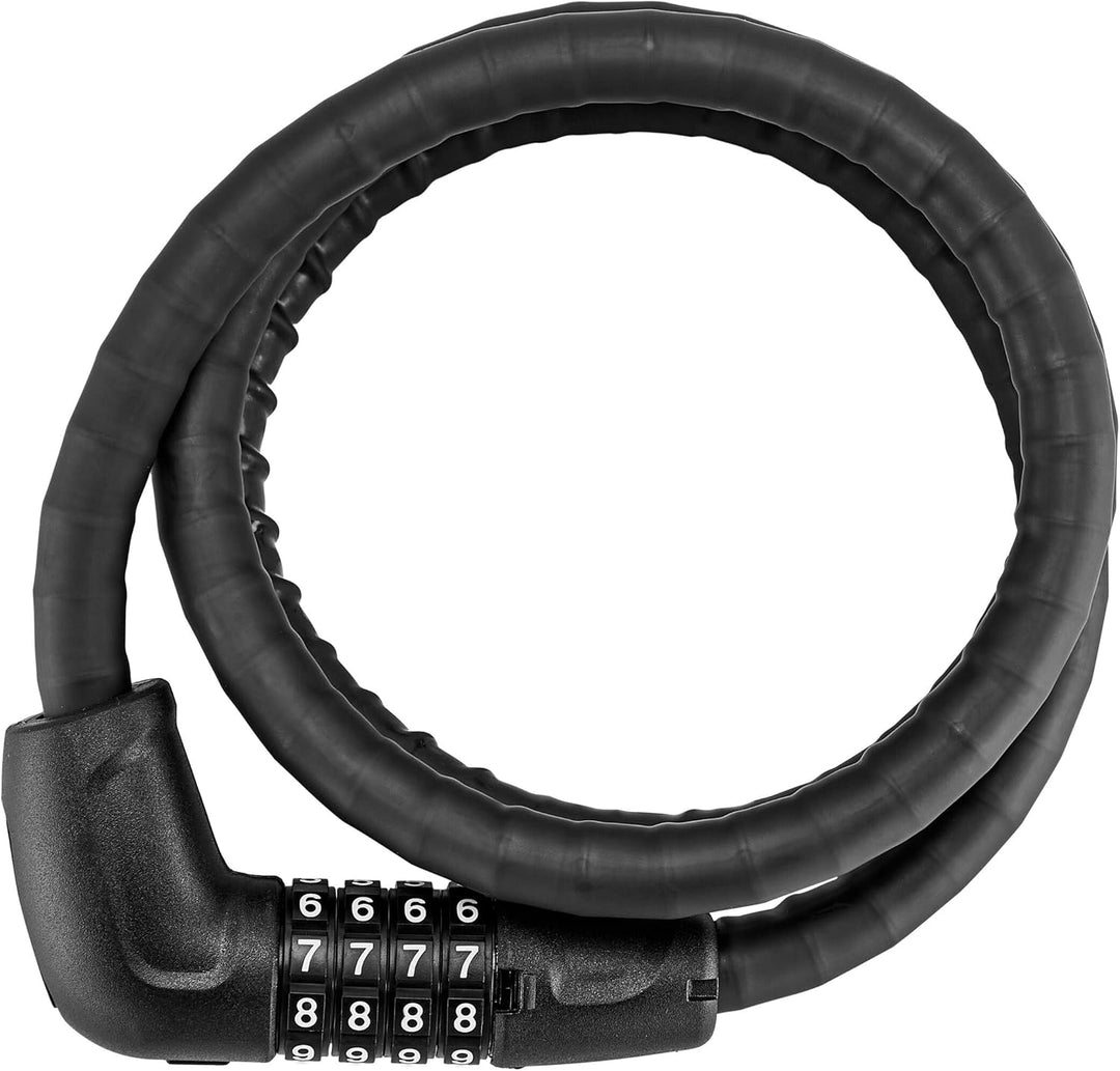 ABUS Panzerkabelschloss Steel-O-Flex Tresorflex 6615C + SCLL-Halterung - Zahlenschloss aus Stahlkabe