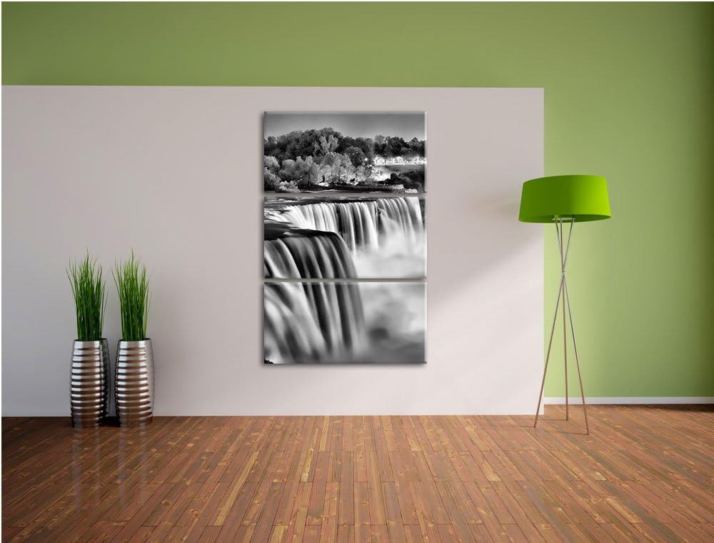 Pixxprint Beeindruckende Niagara Fälle als Leinwandbild | Grösse: 3 Teilig (120x80) | Wandbild| Kuns