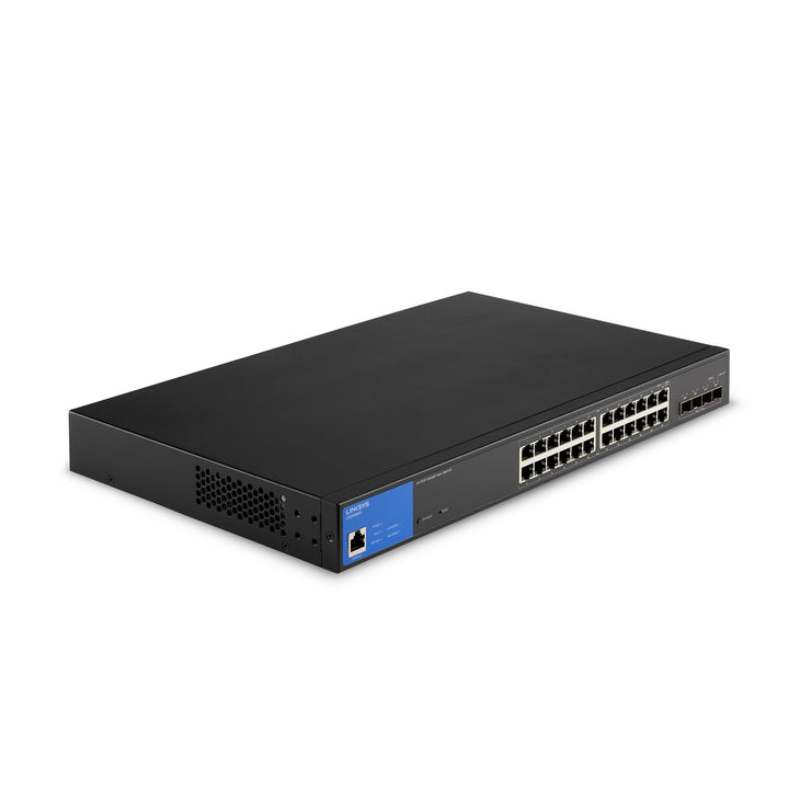 Linksys LGS328MPC-EU 24-Port Gigabit-Netzwerk-PoE+-Switch, 410 W, 4 10G-Uplink-SFP+-Steckplätze – Sm