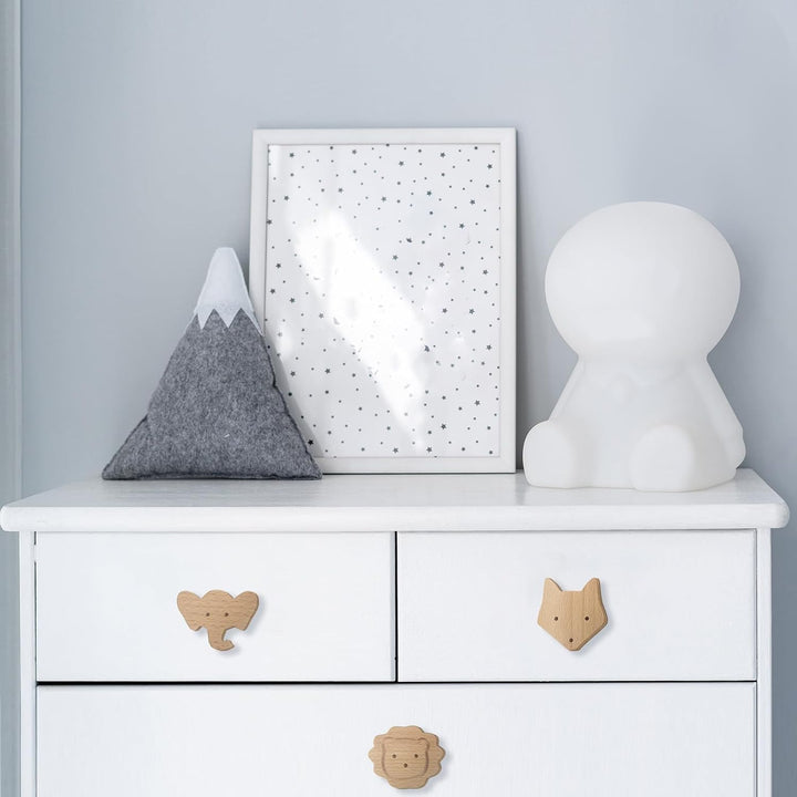 Holz-Tier-Schrankknöpfe, dekorative Holz-Kommodenknöpfe mit Schrauben, Kommode, Zuggriffe, Holz, Mar