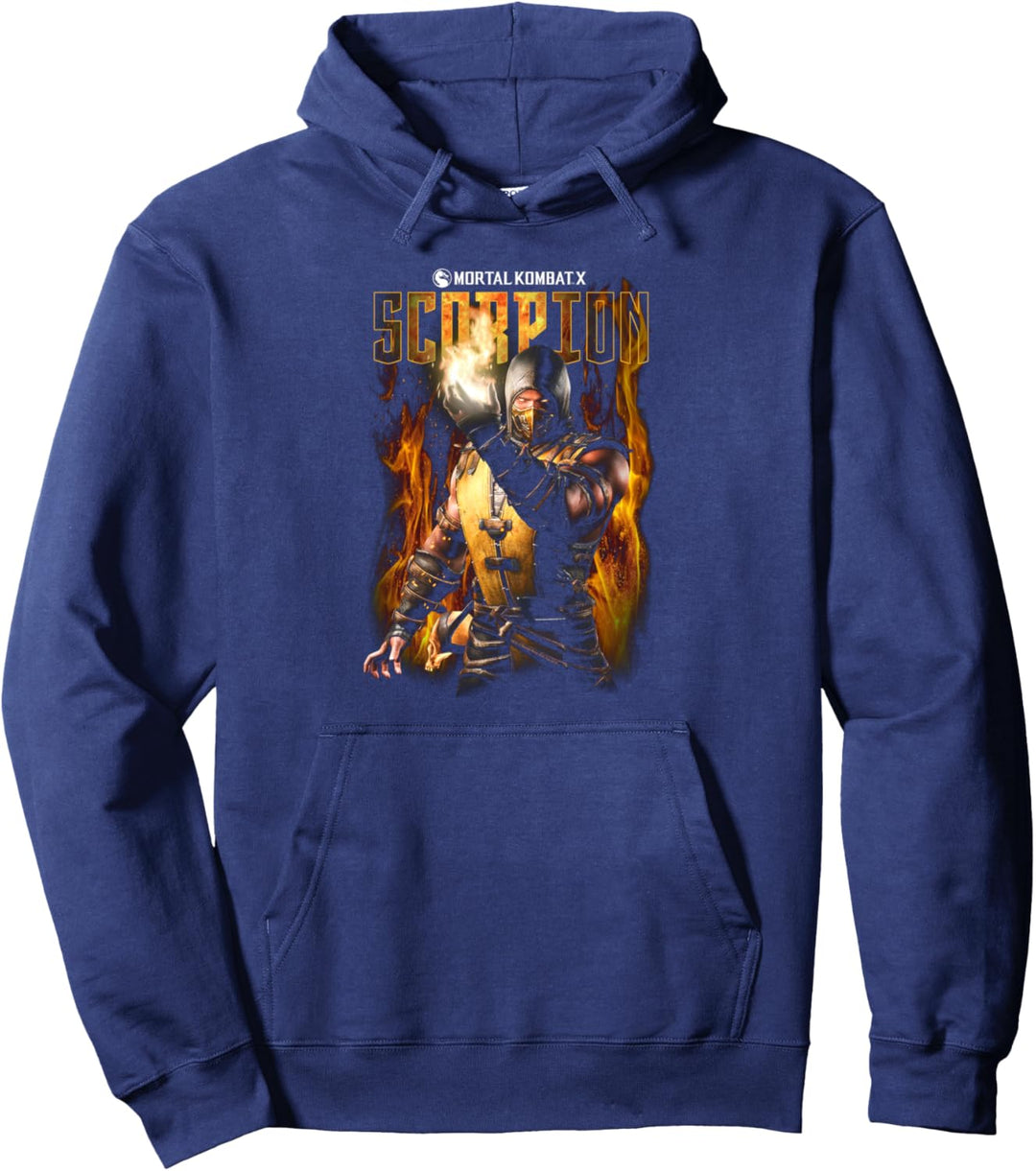 Mortal Kombat X Scorpion Flames Pullover Hoodie