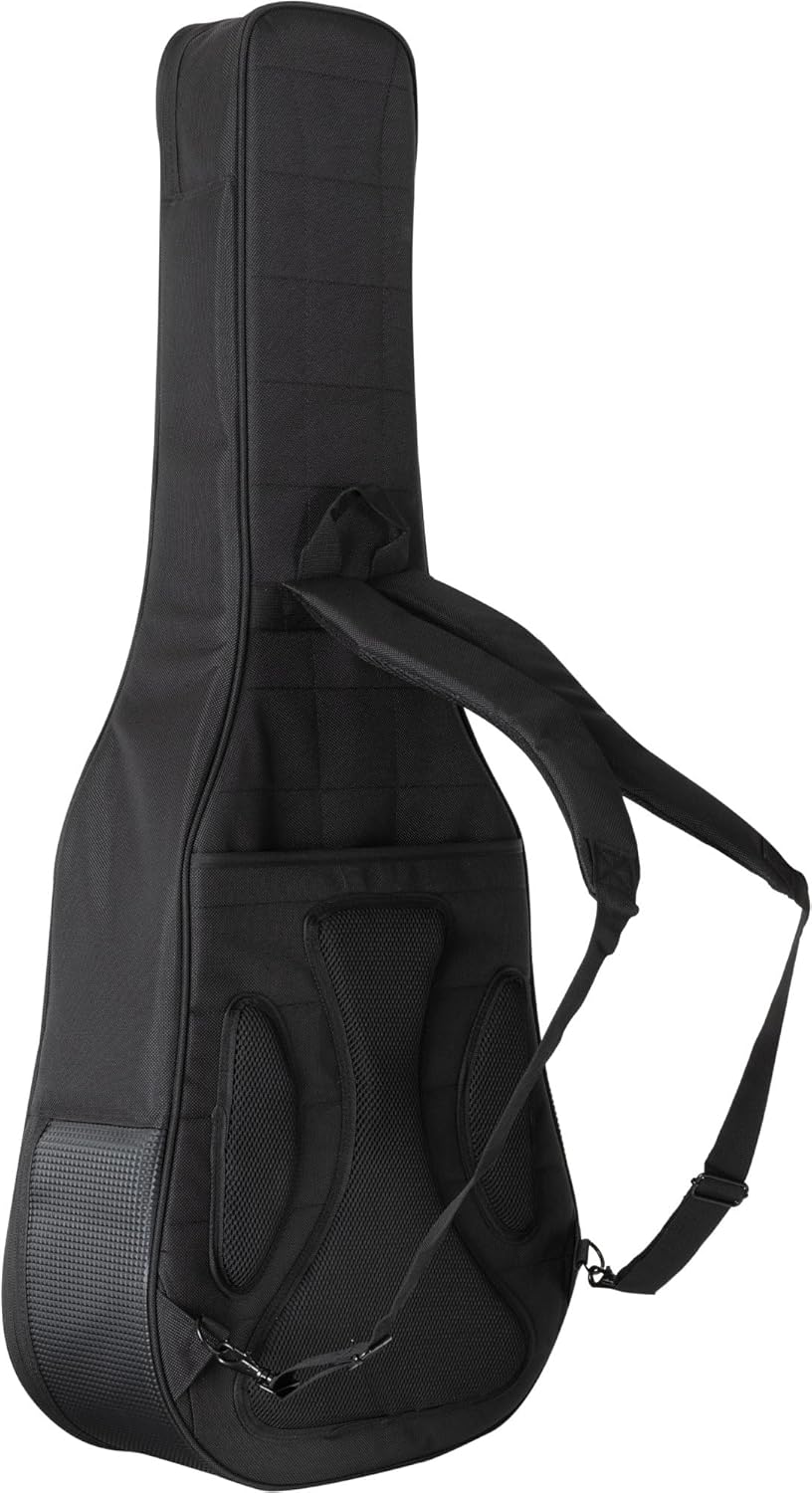 Shaman WGBT-4122BK Westerngitarre Tasche - Dick gepolsterter Gigbag für Akustikgitarren - Verstellba