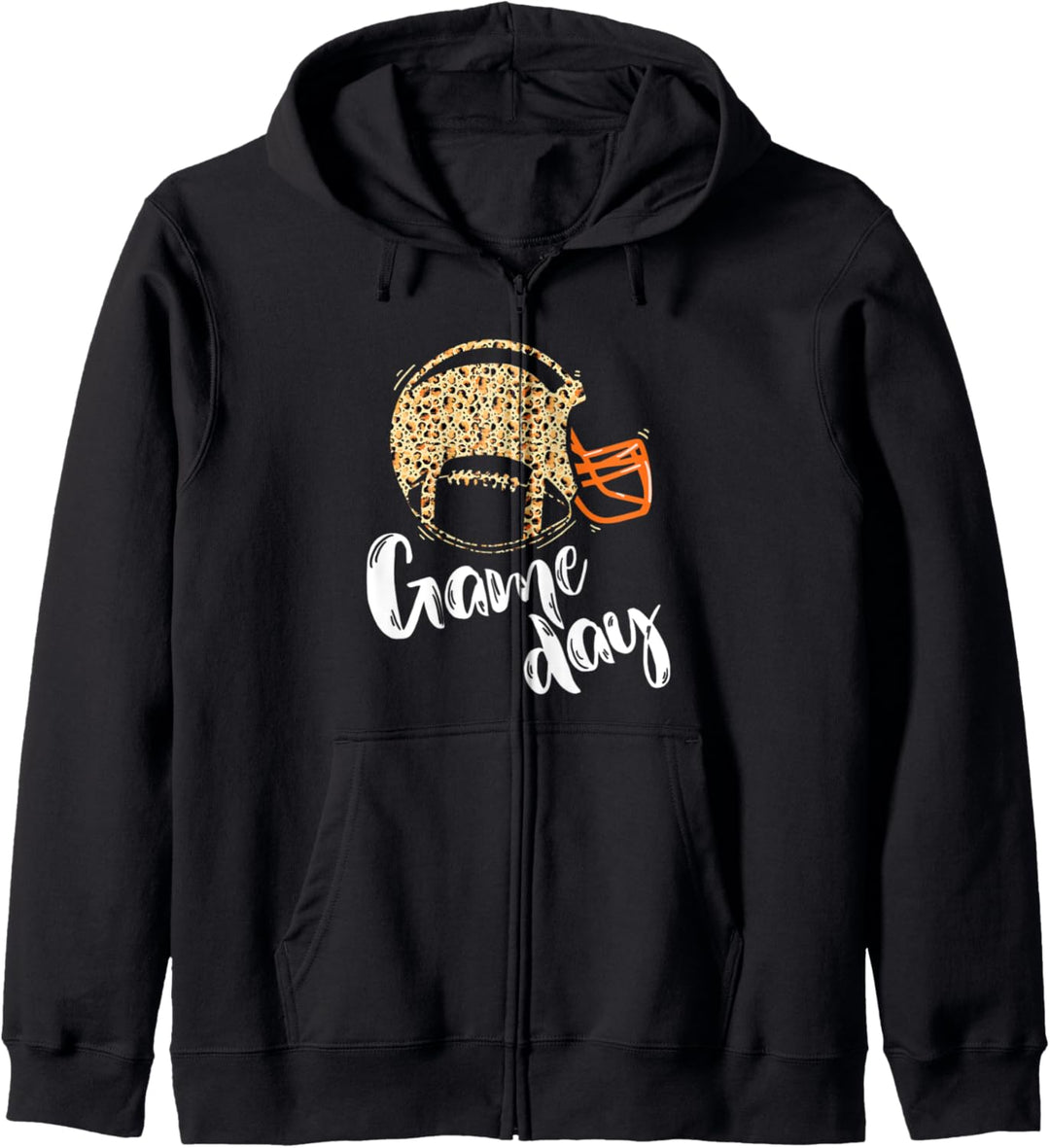 Game Day - Football Helmet Leopard Sports Fans Lover Kapuzenjacke