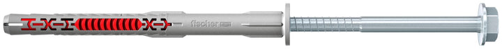 fischer DuoXpand 10 x 120 FUS, hochwertiger Universaldübel mit Sechskantschraube & angeformter U-Sch