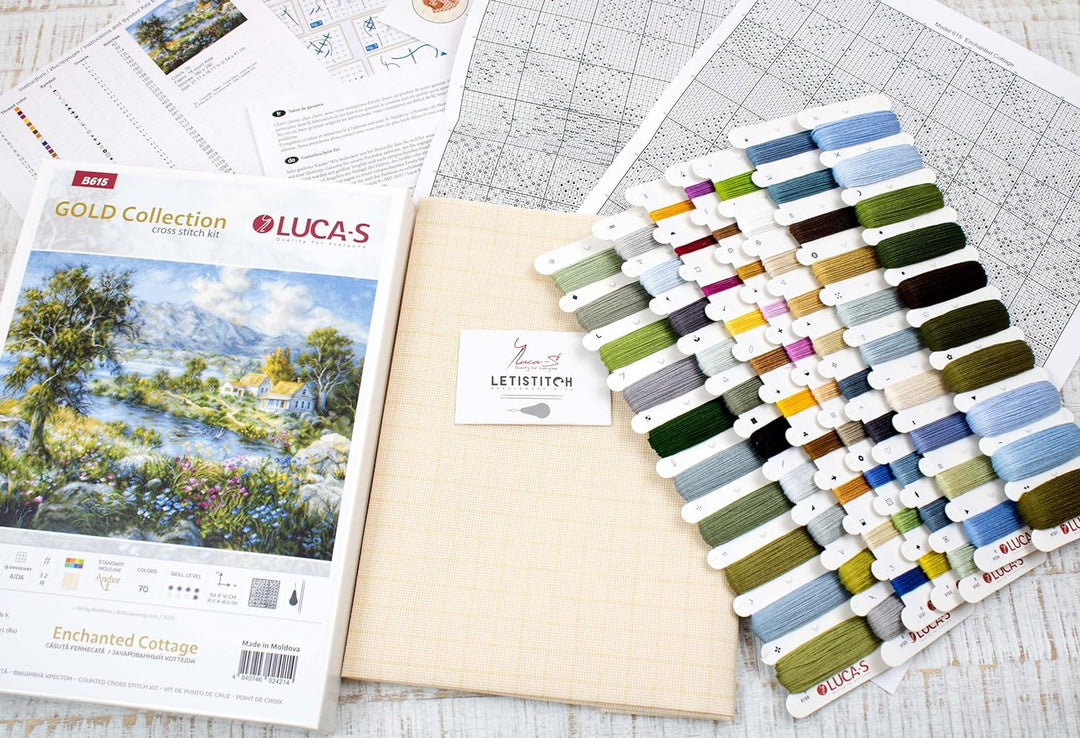 Kreuzstich-Set Luca-S Gold – Enchanted Cottage B615