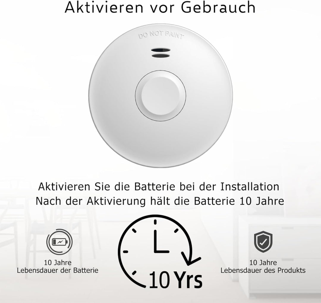 ELRO FZ5010R Funk Vernetzbarer Rauchmelder mit 10-Jahres-Batterie - Entspricht der Europäischen Norm