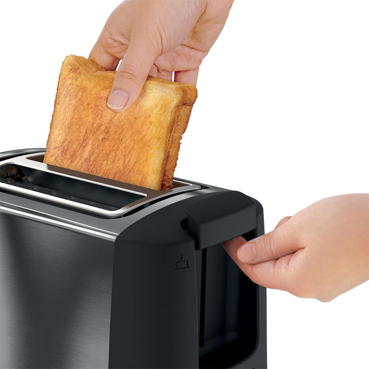 MOULINEX LT340811 Subito Toaster mit 2 Rillen, 7 Bräunungsstufen, 850 W, Edelstahl, 5.3 tons, Braun