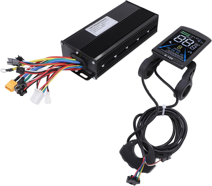 BuyWeek Elektrofahrrad Brushless Motor Controller Kit, 36V 48V 1500W 2000W 40A 3 Modus Sinuswelle Co