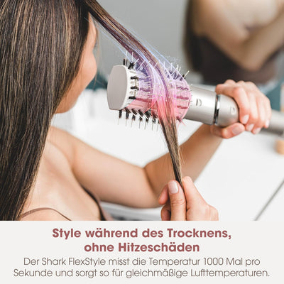 Shark FlexStyle 5-in-1 Luftstyler & Haartrockner, Auto-Wrap-Lockenaufsatz, Paddle-Bürste, Ovalbürste