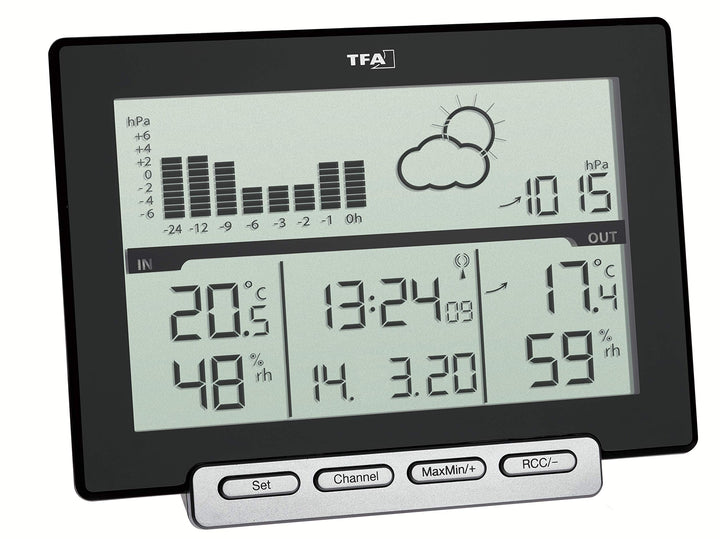 TFA Dostmann Meteo Sens Digitale Funk-Wetterstation, 35.1139.01, mit Thermo-Hygroaussensender, mit W