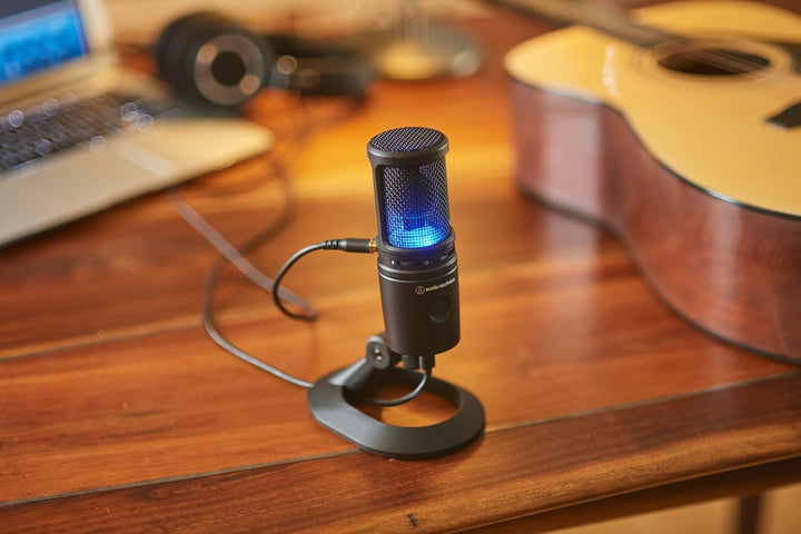 Audio-Technica AT2020USB-X USB-Kondensatormikrofon mit Nierencharakteristik Schwarz USB-Mikrofon, US
