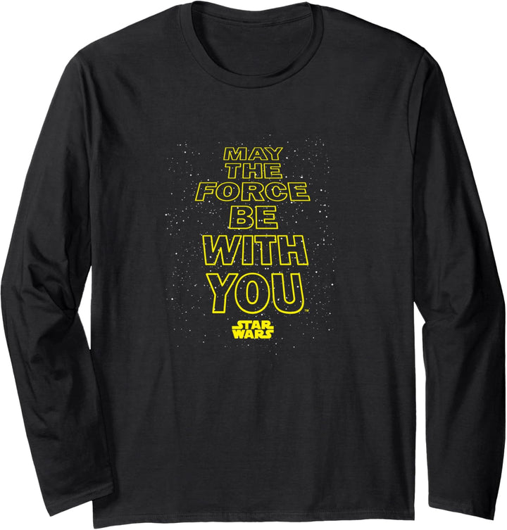 Star Wars May The Force Be With You Quote Langarmshirt