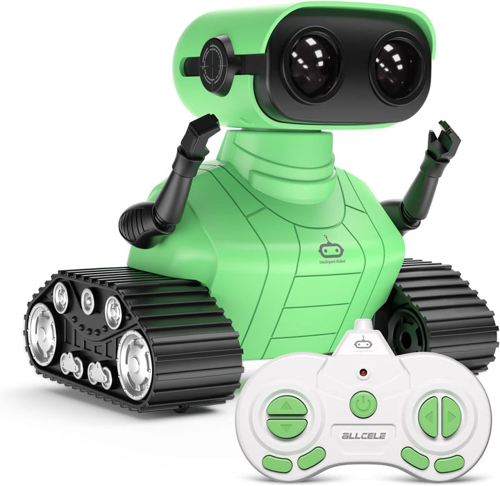 ALLCELE Roboter Kinder Spielzeug, Wiederaufladbares Ferngesteuertes Roboter Spielzeug mit LED-Augen