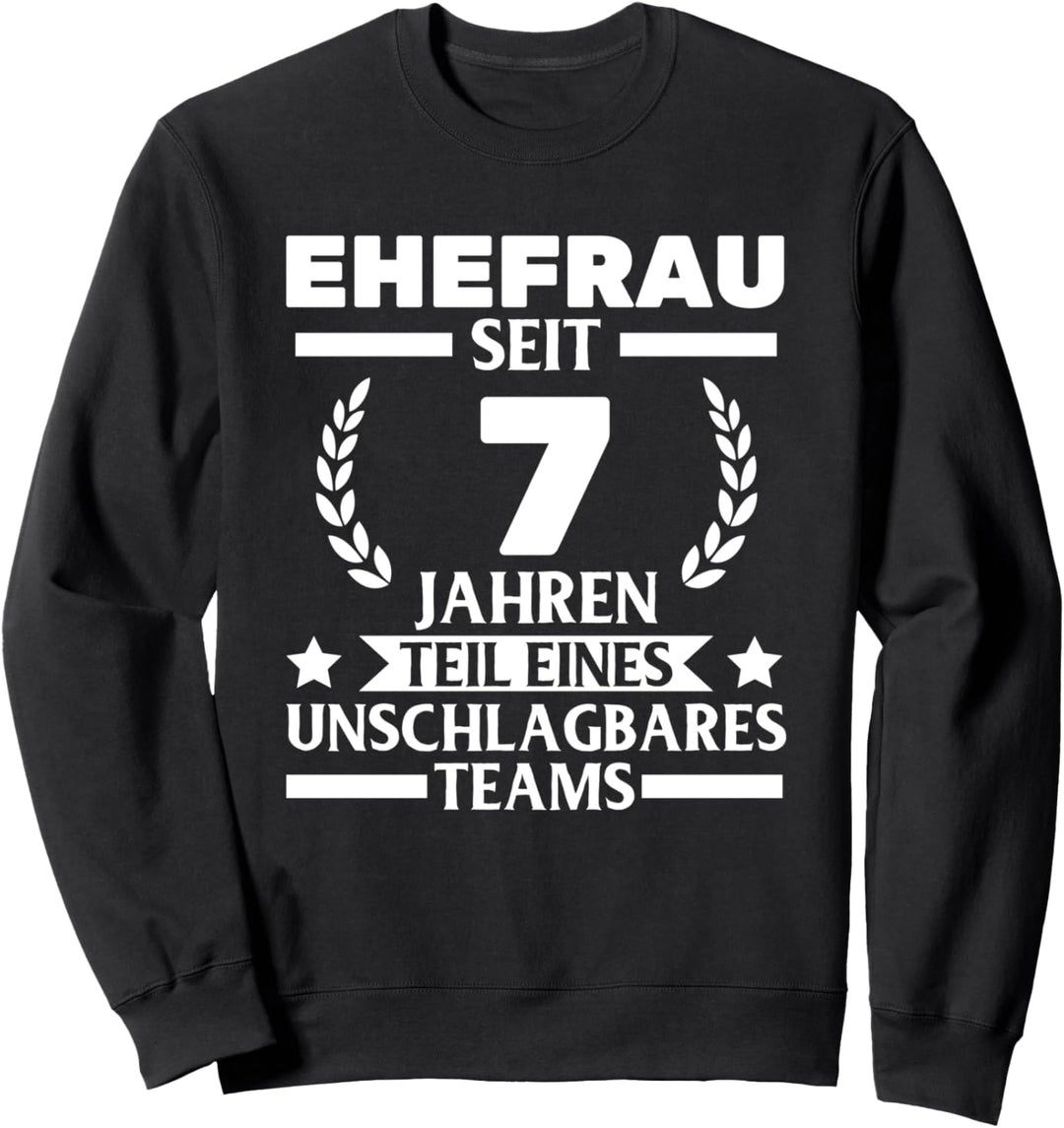 7. Hochzeitstag Kupferhochzeit Ehefrau Sweatshirt