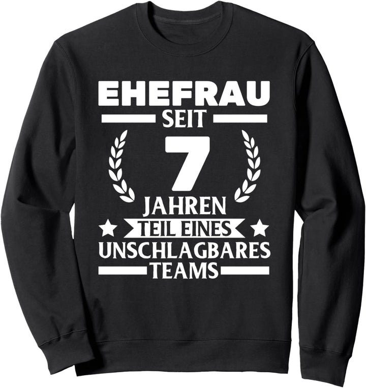 7. Hochzeitstag Kupferhochzeit Ehefrau Sweatshirt