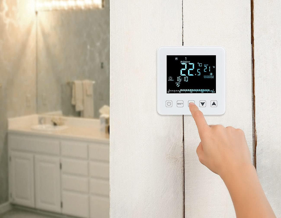 revolt Smart Home Thermostat: 2er-Set WLAN-Thermostate für Fussbodenheizungen, für Siri, Alexa & GA