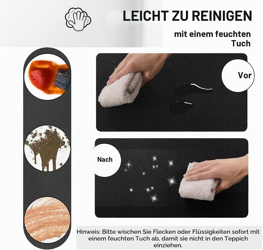 Carvapet rutschfest Küchenteppich Anti Ermüdungsmatte 20MM Dicke Küchenläufer Schaum-Stehmatten PVC
