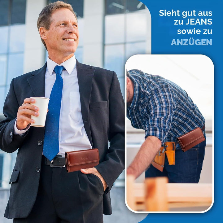 Echt Leder Handyholster Kompatibel Mit Samsung Galaxy S25+, S25 S24 S23 Ultra Handyhalter Herren Gür