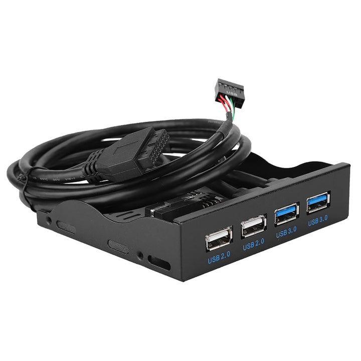 ASHATA USB 3.0 Frontpanel Adapter - Hochgeschwindigkeits-Multifunktions-Hub Mit 4 Ports (USB 3.0 + 2
