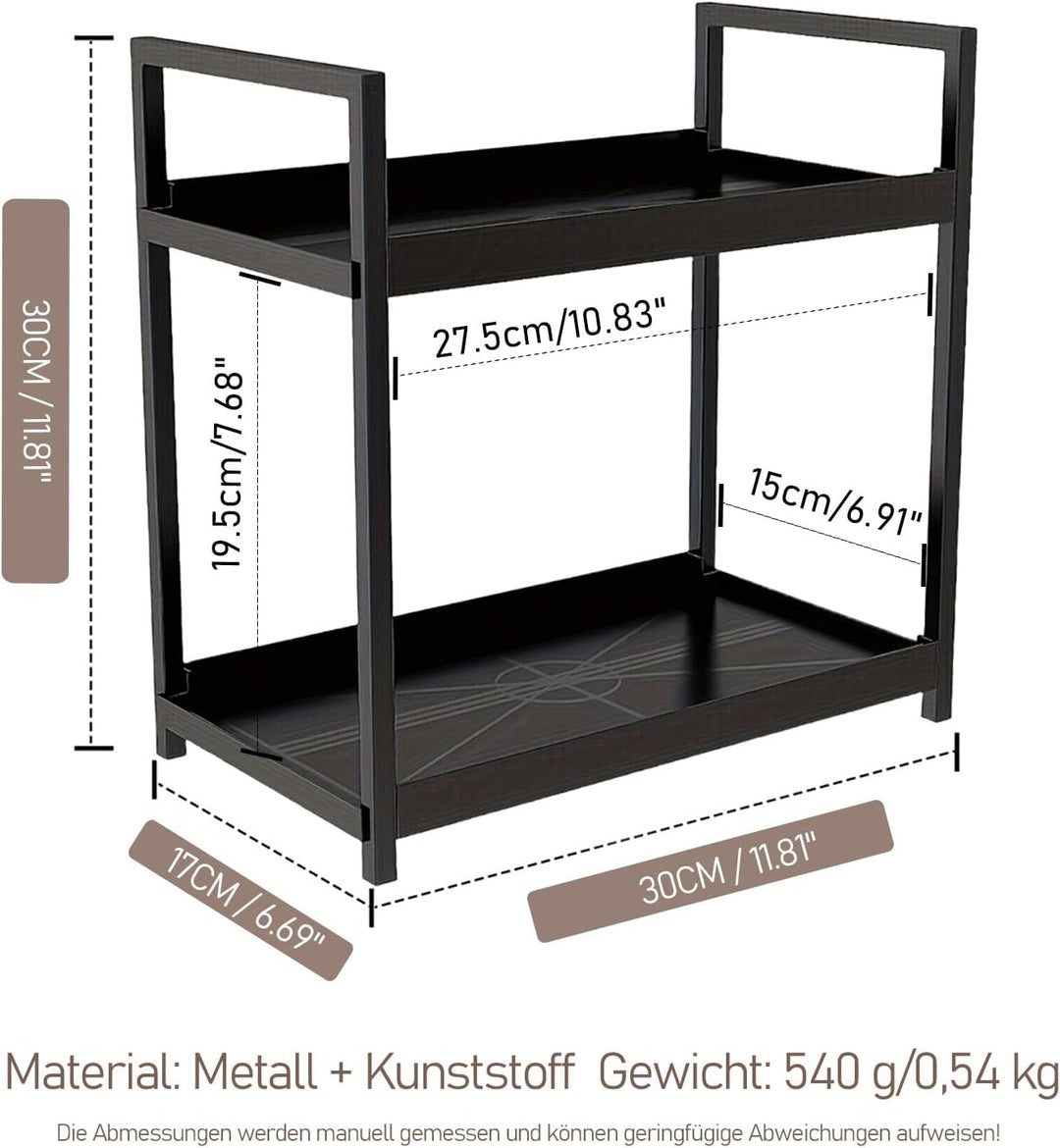 HARLIANGXY Make up Organizer Gross, Kosmetik Organizer Schwarz, Parfüm Aufbewahrung, Skincare Organi