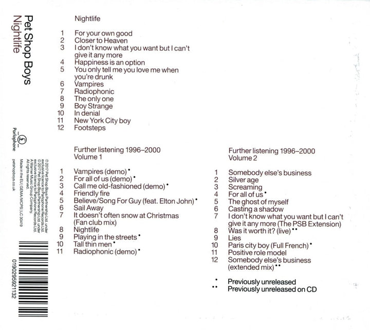 Nightlife: Further Listening 1996 - 2000 (3 CDs Box-Set), Audio-CD