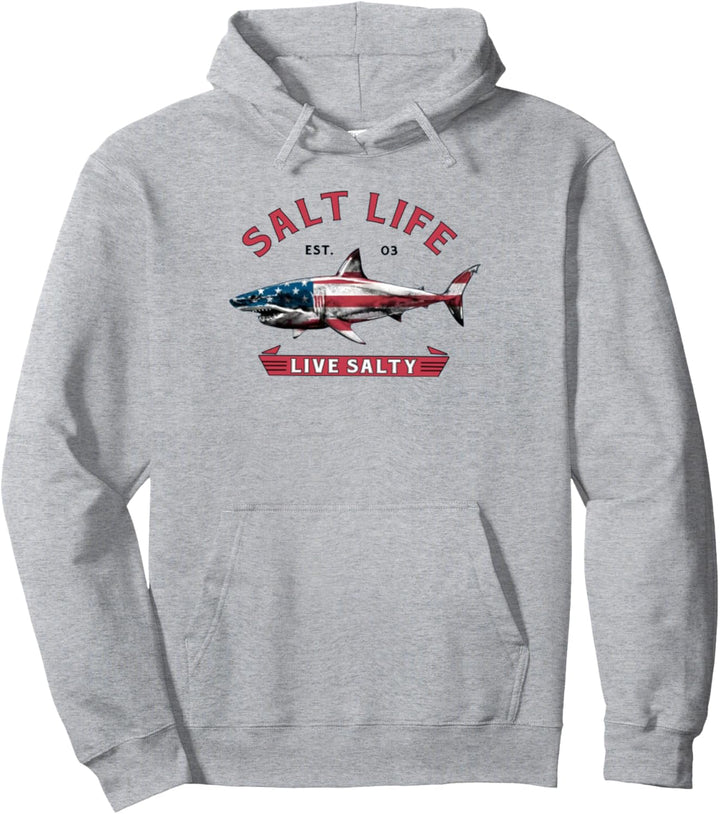 Salt Shark Life Est 03 Live Salty Pullover Hoodie