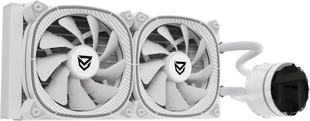 Nfortec - ATRIA X Liquid CPU Cooling ARGB 240mm, Infinity Mirror 360 Grad drehbar, 2x 120mm PWM ARGB