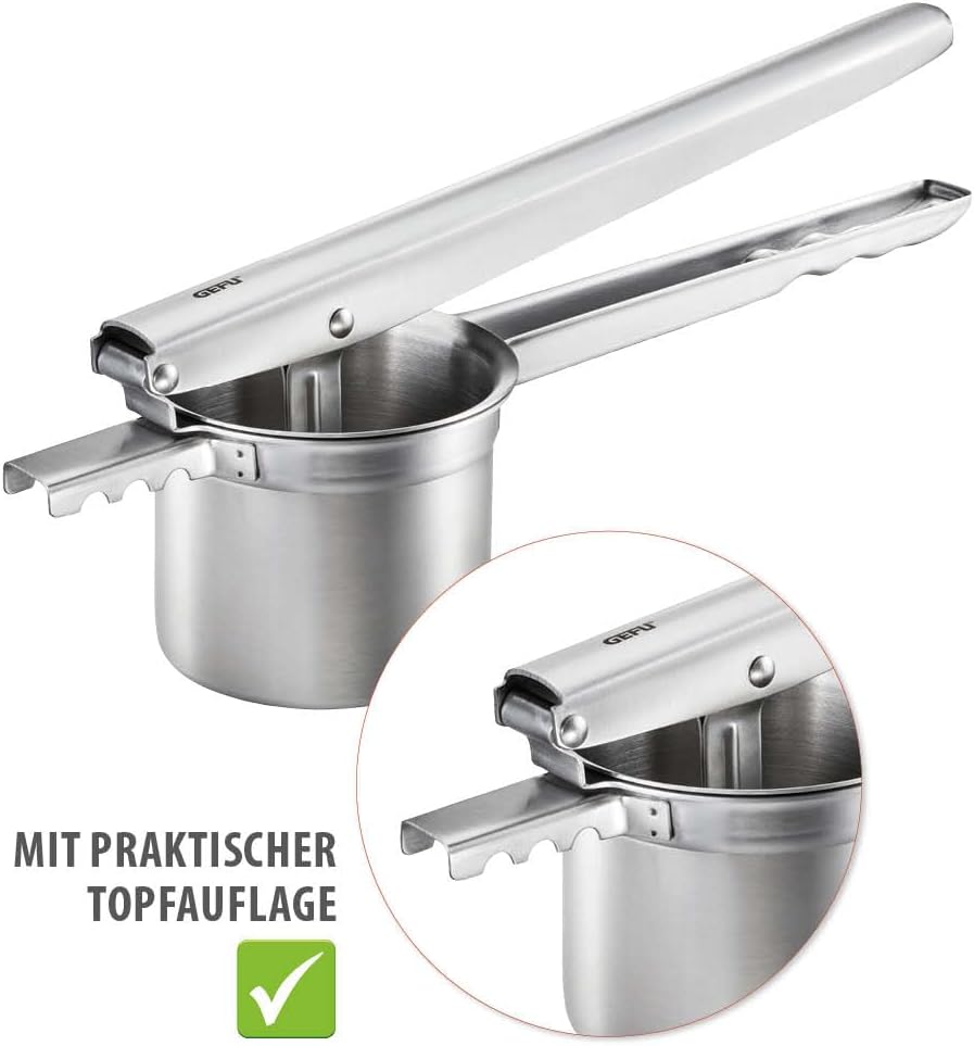 GEFU 89440 Kartoffel-, Saft- und Spätzlepresse PRENSO, für feines Kartoffelpüree, selbstgemachte Spä