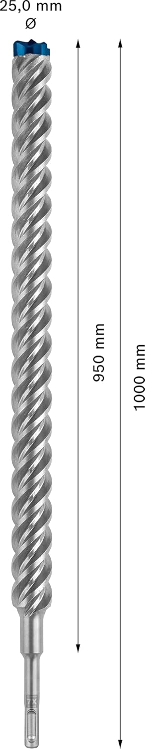 Bosch Professional 1x Expert SDS plus-7X Hammerbohrer (für Stahlbeton, Ø 25,00x1000 mm, Zubehör Bohr