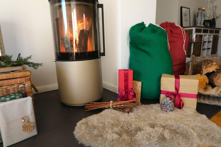 Grosser Nikolaussack, Jutesack, Weihnachts-Sack, Weihnachten, Winter - Jute- (Grün, 120x70) 120x70 G