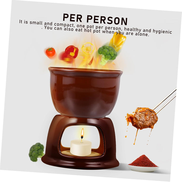 BESTonZON 1 Satz Keramikherd Käsefonduetopf Schmelztiegel Fonduetopf Aus Keramik Karamellfondue Butt