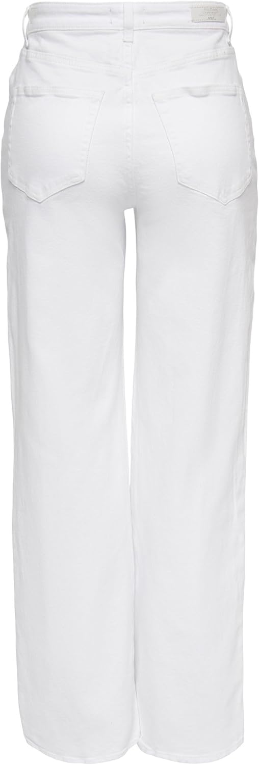 ONLY Female Weit geschnitten ONLJUICY HW Wide Leg DNM REA NOOS 28W / 32L Weiss, 28W / 32L Weiss