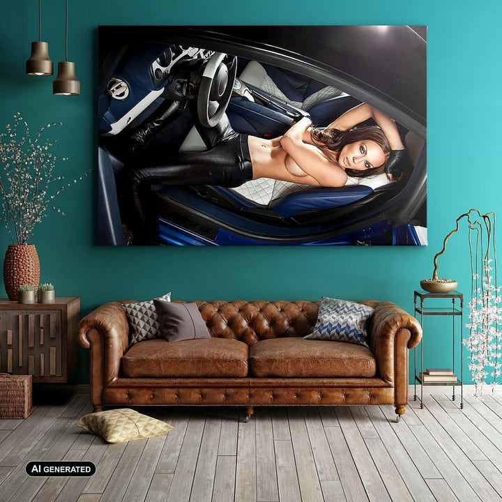 Bilder auf Leinwand Schönheit Körper Auto Modell Leinwandbild 70x50cm Wandbilder Dekoration Wohnzimm