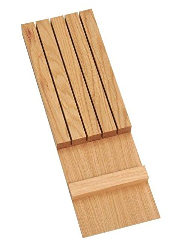 Messerblock Holz, Eiche massiv, Schubladeneinsatz