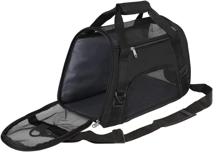 Hundetransportbox - Schwarz - M - 47 x 24.5 x 33 cm - Hundebox Hundetasche Katzenbox Autotransportbo