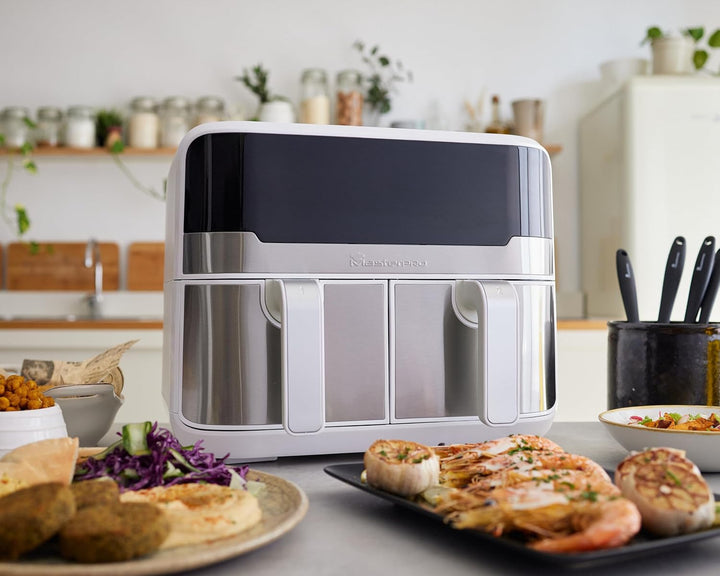 MasterPRO Rocket Duo 900 - Doppelöl ohne Öl - Weiss - 9 l und 2400 W Kapazität