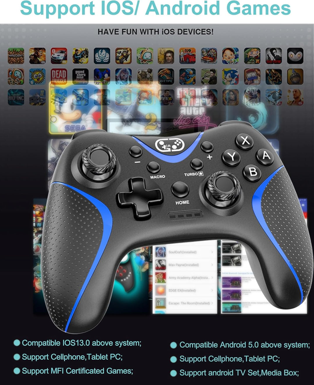 Switch Controller für Nintendo Switch/Switch Lite/Switch OLED,Switch Pro Controller mit Aufwachen,PC