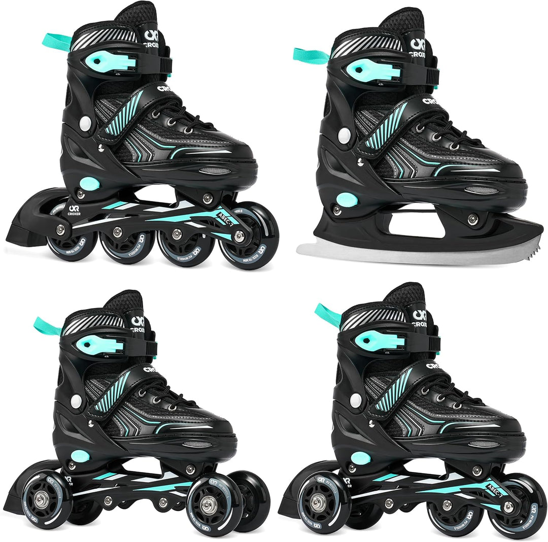 4in1 Croxer Inlineskates/Triskates/Rollschuhe/Schlittschuhe