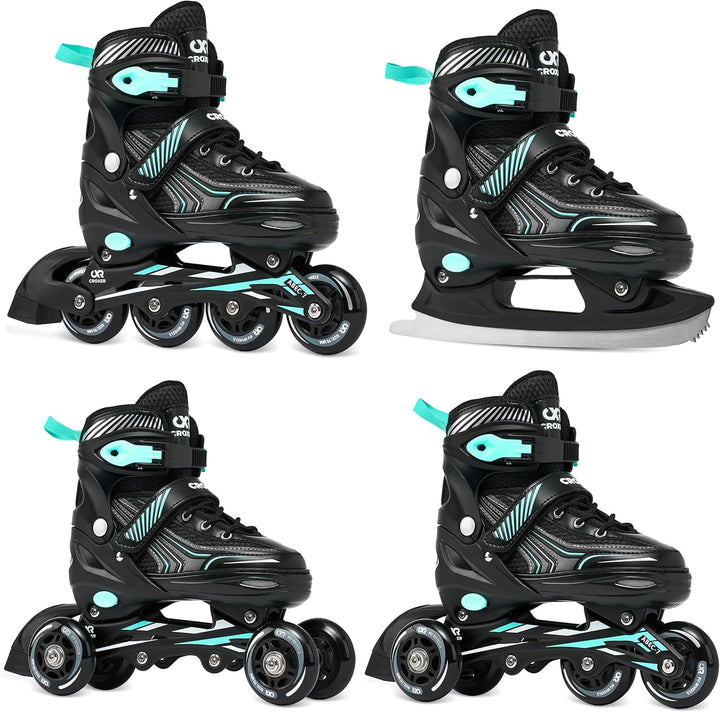 4in1 Croxer Inlineskates/Triskates/Rollschuhe/Schlittschuhe
