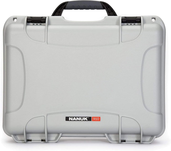 Nanuk 910 Wasserdichter Hartschalenkoffer Mit Plüschschaumeinlage - Silber Silber Cubed Foam Hülle,