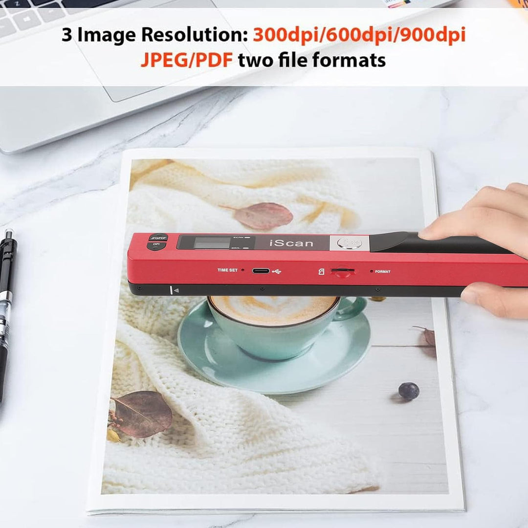 Photo Mobile Scanner, Einfach mit 3 Auflösungsmodi Dokument Scanner ABS für Häuser mit (Rot), Rot