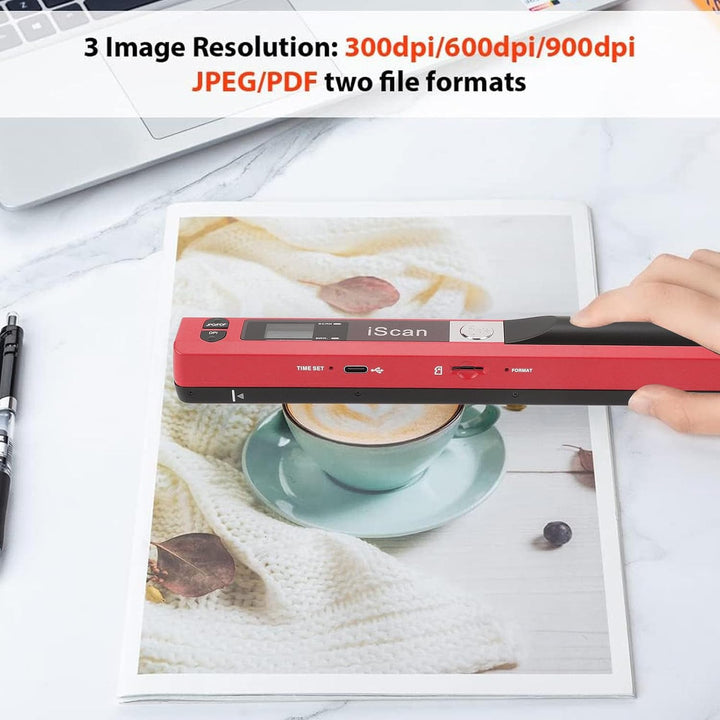 Photo Mobile Scanner, Einfach mit 3 Auflösungsmodi Dokument Scanner ABS für Häuser mit (Rot), Rot