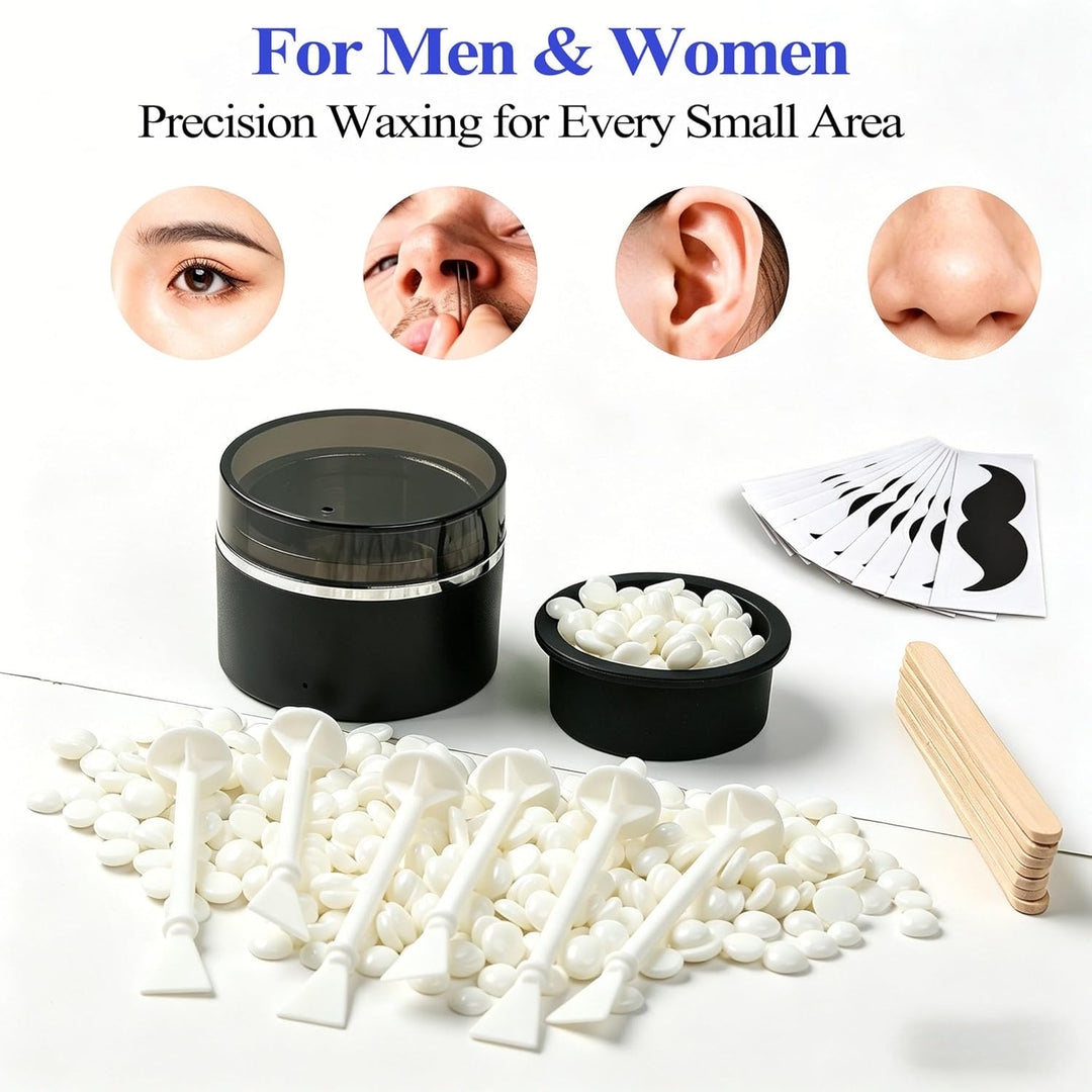 Nose Wax Kit,Nasenhaar Wachs,Nasenwachs Haarentfernung Set für Männer und Frauen,USB-Schnellwärmung,