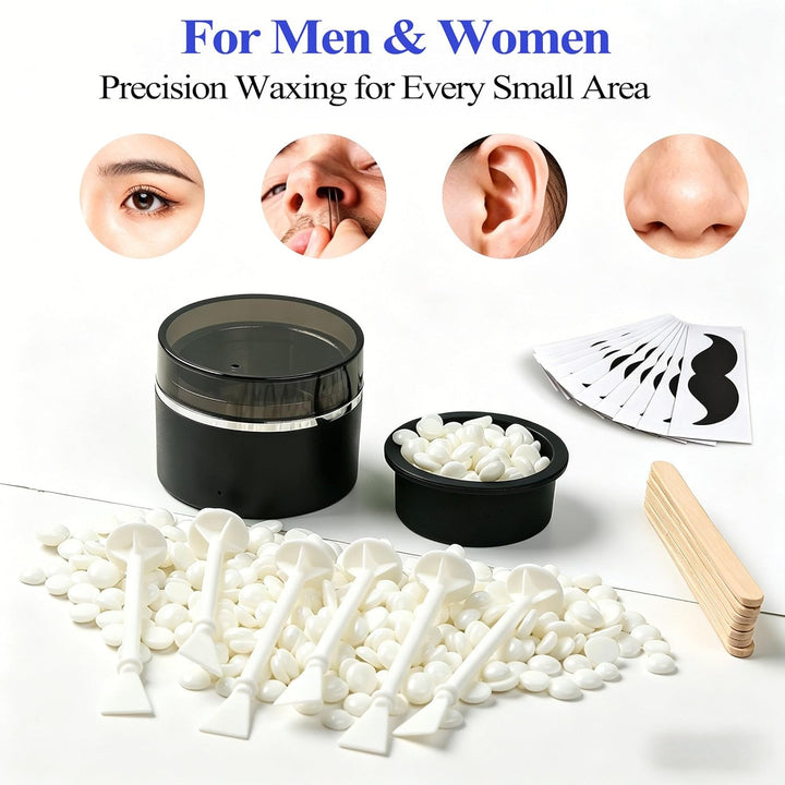 Nose Wax Kit,Nasenhaar Wachs,Nasenwachs Haarentfernung Set für Männer und Frauen,USB-Schnellwärmung,