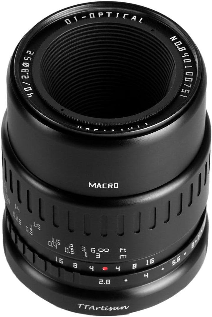 TT Artisan 40mm F2.8 Makro APS-C Objektiv Anschluss MFT Mount Black Manueller Fokus für spiegellose