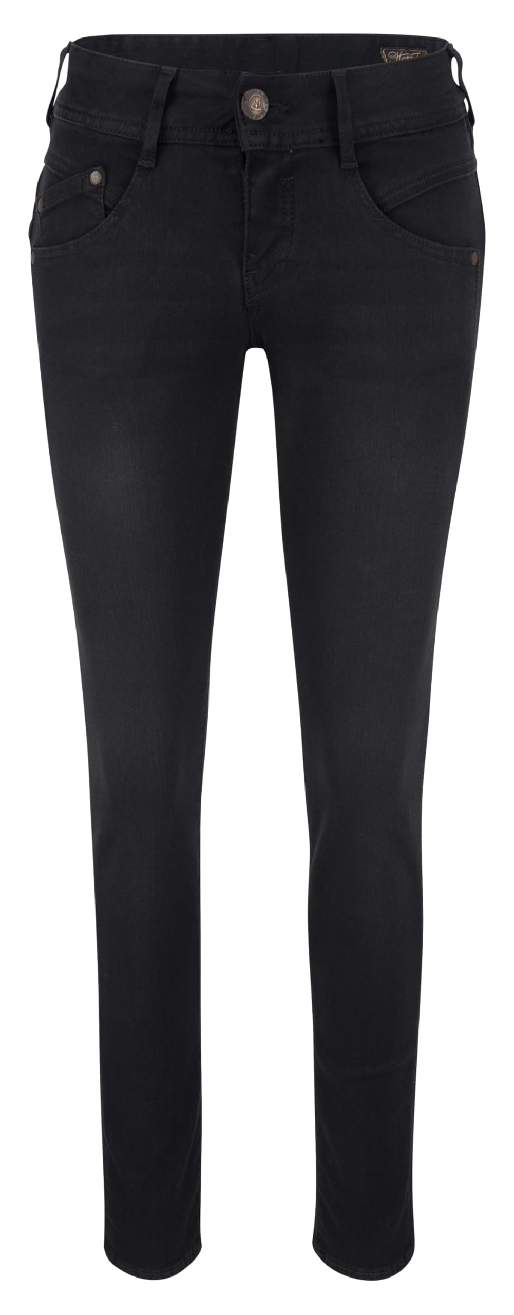 Herrlicher Gila Slim Reused Denim Black Jeans 32 Lang Tempest, 32 Lang Tempest