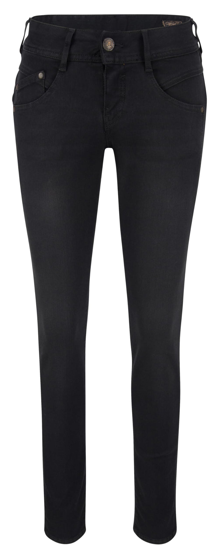 Herrlicher Gila Slim Reused Denim Black Jeans 32 Lang Tempest, 32 Lang Tempest