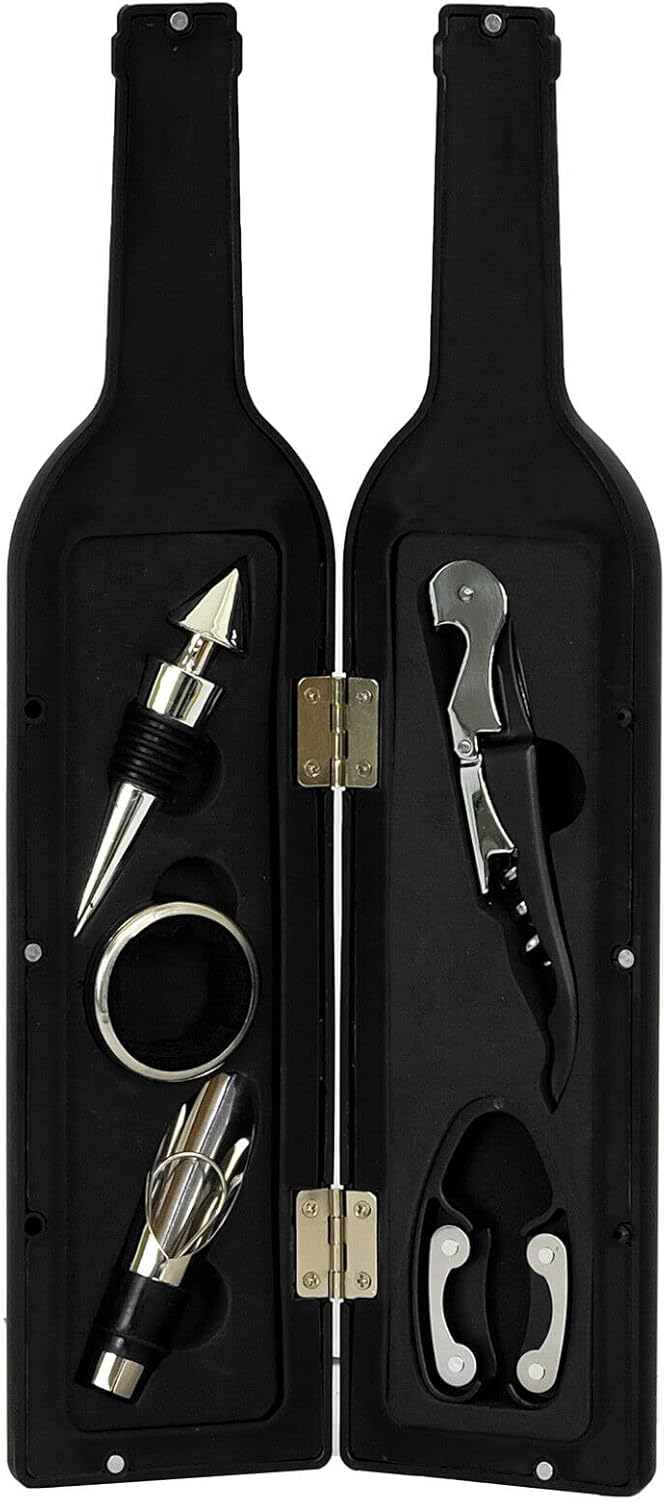 Weinzubehör 5 tlg. Korkenzieher Weinset Weinöffner Design Wein Geschenkset Weinaccessoires Geschenk